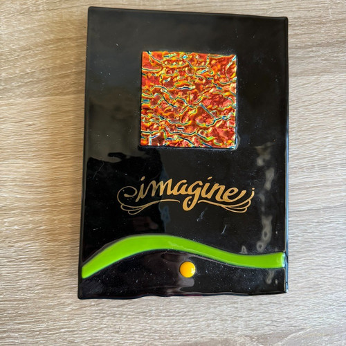 Imagine fused glass wall art - fused,