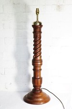 Table Lamp Very Large Antique English Barley Twist Wooden Table Lamp Floor Lamp 