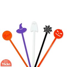 Halloween Drinking Glass Sticks Decoration Drink Stirrer Swizzle Stick Cocktail