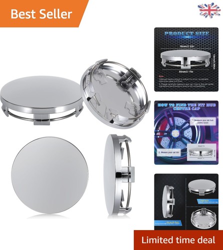4pcs silver hub centre - silver,