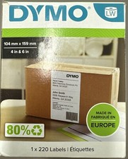 Dymo LabelWriter Xtra Large Shipping Labels 104mm x 159mm (PACK OF 220) BNIB