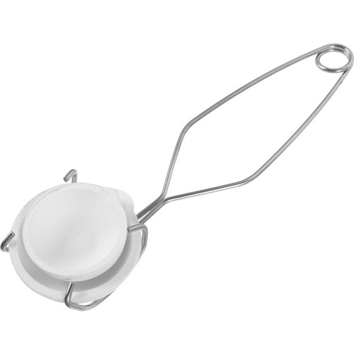 Crucible with tongs for - with,