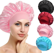 4 Pack Satin Bonnets, Night