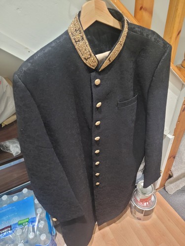 Full black custom kameez coat - full,