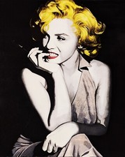 STEVE KAUFMAN "MARILYN - ANTICIPATION III" | LARGE UNIQUE PAINTED CANVAS 49X38"