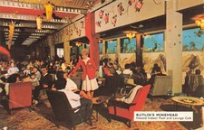 BUTLIN'S Minehead Topographical Postcard Heated Indoor Pool Lounge Cafe 1968