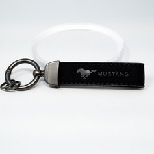 Ford Mustang Keyring Key Chain Black Alcantara Car Accessories Fast & Free Ship
