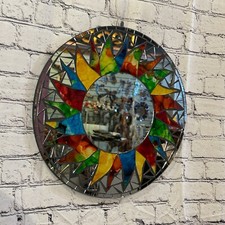 Rainbow Black Sun Mosaic Tile