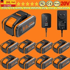 For Worx 8000mAh 20V MAX 8.0Ah Battery Genuine Replacement Battery WA3553 WA3556 WA3551-DHL