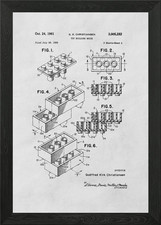 Lego Blueprint Framed Wall Art