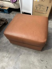 John Lewis Oliver Storage Footstool, Sellvagio Cognac
