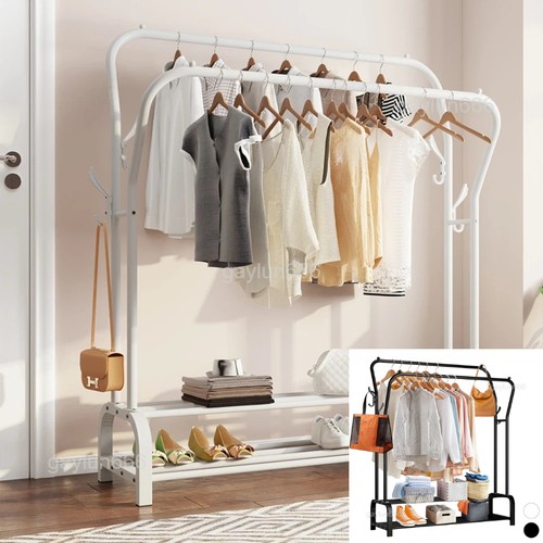 Metal double clothes rail rack - double,