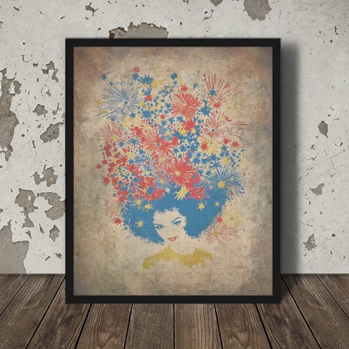 Vintage fashion girl wall - fashion,