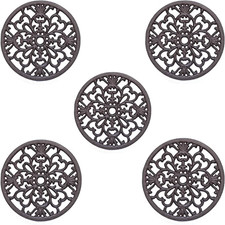 5Pc Round Trivet Tea Pot Pan