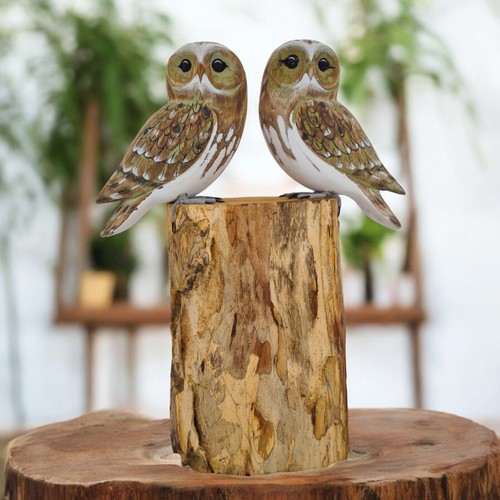 Hand carved wooden pair - wooden,