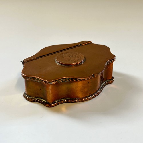 Antique regency copper tobacco - antique,