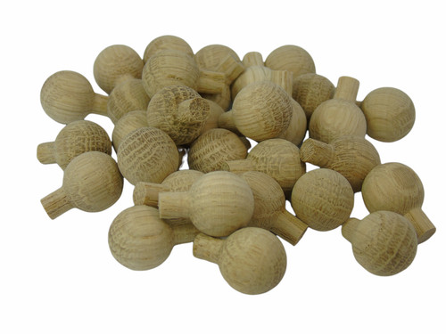 Oak wooden mini knobs - wooden,