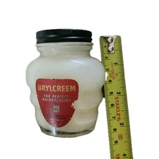Vintage shaped Glass Brylcreem
