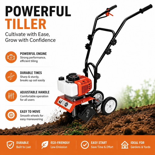 Petrol garden tiller - petrol, rotovator