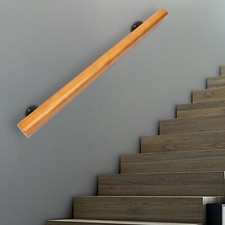 3ft Wood Handrail fits Steps Stair Rail Non-Slip Wall Hand Railing HOT SALE!