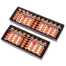 7/9/11/13/15/17 Digit Plastic Standard Abacus Brown Bead Soroban Calculator Toy