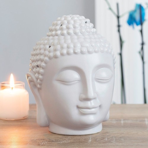 Large ceramic grey buddha - large,