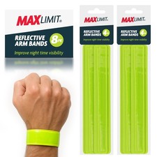 8-32pk Reflective Arm Bands High Vis Cycling Running Walking Fluoroscent Safety