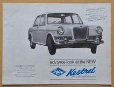 RILEY KESTREL Car Sales Brochure Sept 1965 #H&E 6547/A