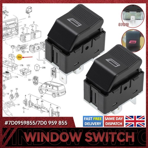 Electric door window - 2x, switch