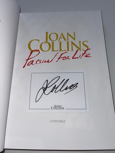 Joan collins hand signed - joan, book
