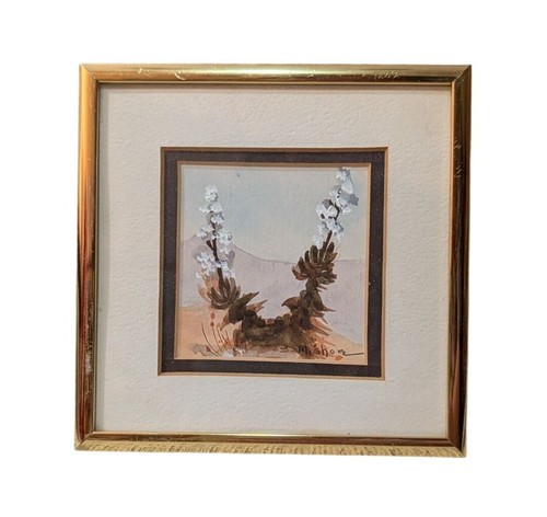 Framed yucca plant - framed,