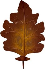 Autumn Leaf Wall Sconce – Handcrafted Wall-Mounted Candle Holder, Orange... 