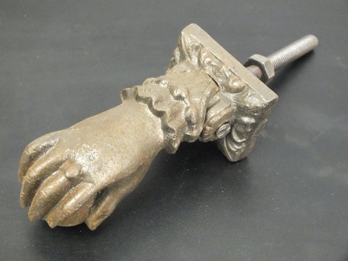 Vintage cast iron hand - hand, ball