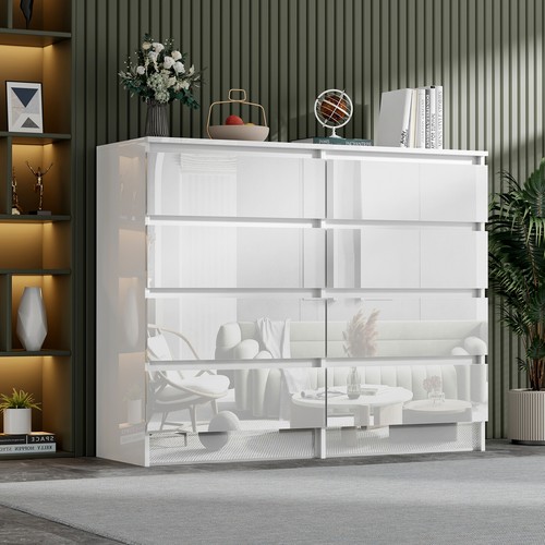 High gloss chest drawer - high,