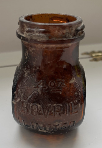 Bovril vintage amber - vintage, glass