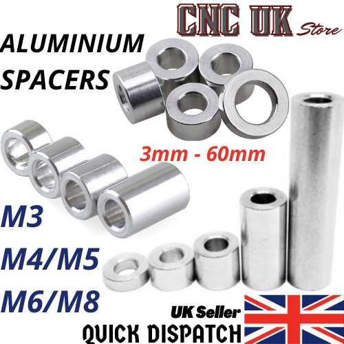 Aluminium standoff spacers - aluminium, m3