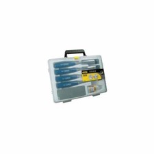 STANLEY 4 Piece Bevel Edge Wood Chisel Set,Sharpening Stone & Oil In Case,016130
