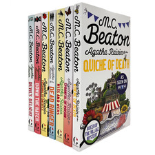 M C Beaton Agatha Raisin Series 7 Books Set Quiche of Death