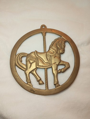 Antique solid brass carousel - antique,
