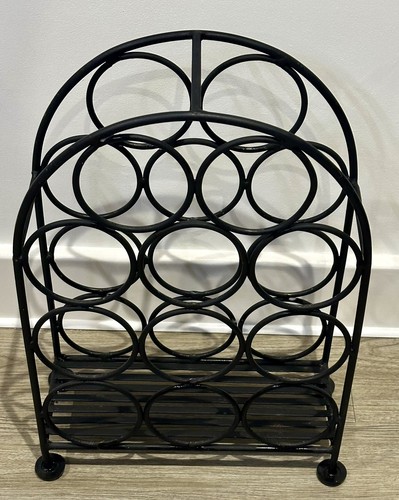 Black wrought iron wine - iron,