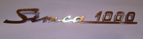 Simca 1000 rear writing - simca, /
