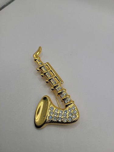 Vintage gold tone rhinestone - tone,