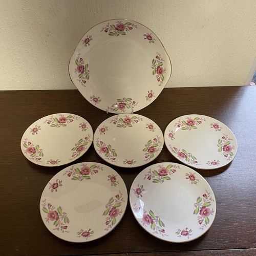 Tuscan floral cake plate x - floral, 5