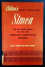 Illustrated Chilton's Repair & Tune-Up Guide for Simca Inc 1969 Models