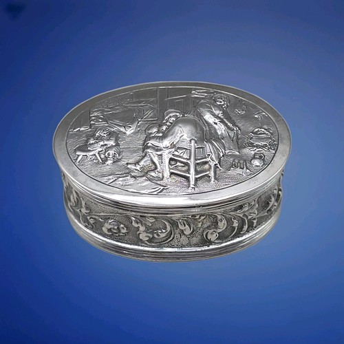 Antique dutch silver - silver, box