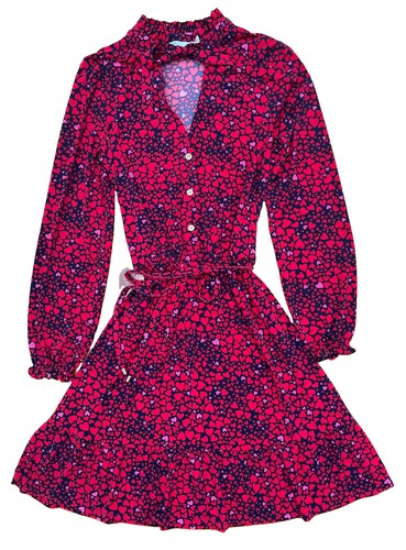 Oasis black red heart print - heart,