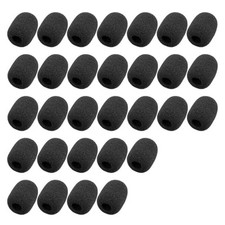 30 Pack Foam Microphone Windscreen, Size Lapel Headset Mic Foam Covers for7925