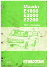 MAZDA E1800 E2000 E2200 (Mk3) VAN BUS PICK-UP '87 FACTORY WIRING DIAGRAMS MANUAL