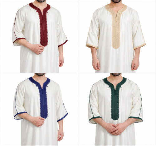 Men moroccan thobe with - moroccan,