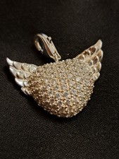 Thomas Sabo Angel Wings Heart Large Puffed Silver Charm